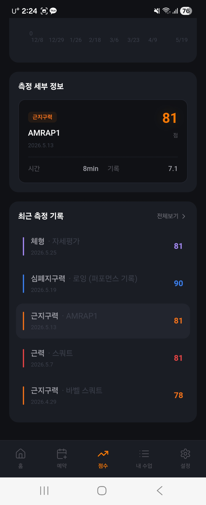 Insight FiT 앱 — 측정 데이터 자동 누적